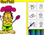 Garfield colouring page Garfield játékok